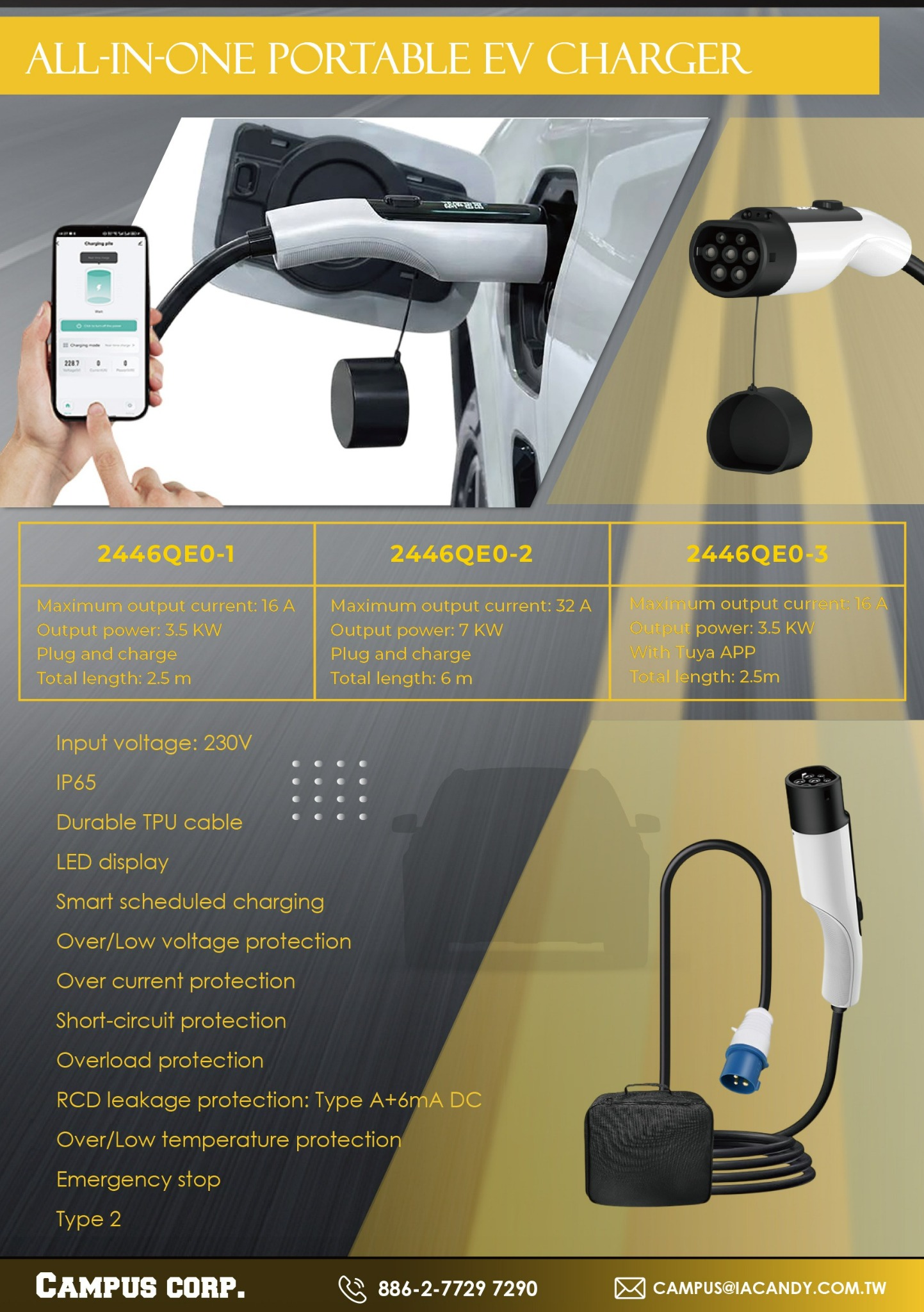 2446010 series · All-in-one portable chargers product specification sheet
